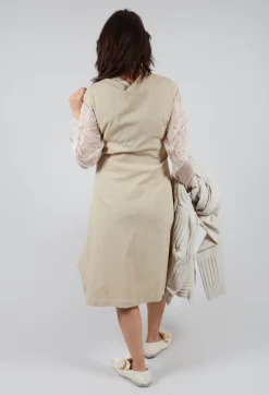 Gathered Dress in Bone
