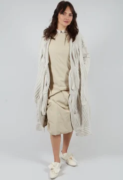 Gathered Dress in Bone