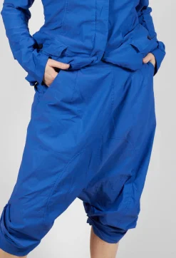 Gathered Hem Cropped Trousers in Royal