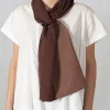 Gathered Scarf in Red/Burgundy