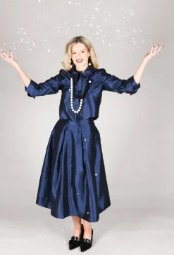 Gavina Skirt in Marine