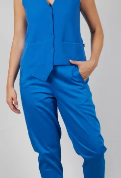 Geisha Long Trousers in Cobalt