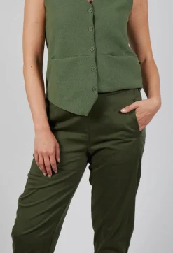 Geisha Long Trousers in Khaki