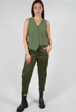 Geisha Long Trousers in Khaki