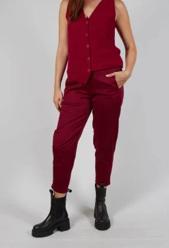 Geisha Long Trousers in Scarlet