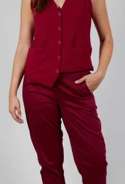 Geisha Long Trousers in Scarlet