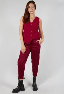 Geisha Long Trousers in Scarlet