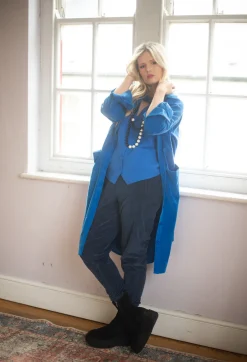 Geishan Long Trousers in Dark Night