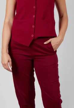 Geishan Trousers in Scarlet
