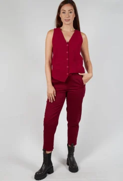 Geishan Trousers in Scarlet