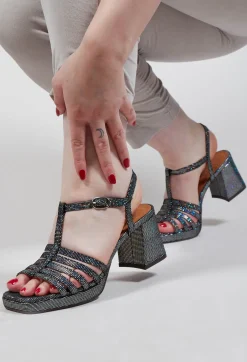 Genial Chunky Heel in Silver