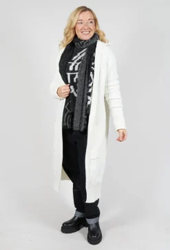 Geometric Knit Sweater in Grey