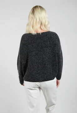 Geometric Knit Sweater in Grey