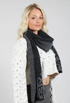 Geometric Scarf in Steel Grey