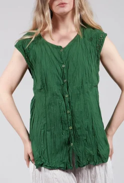 Geraniund Blouse in Gras Green