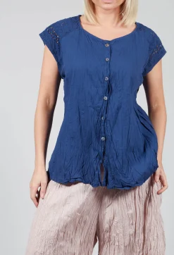 Geraniund Blouse in Lazuli Blue