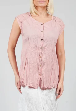 Geraniund Blouse in Lotus Pink