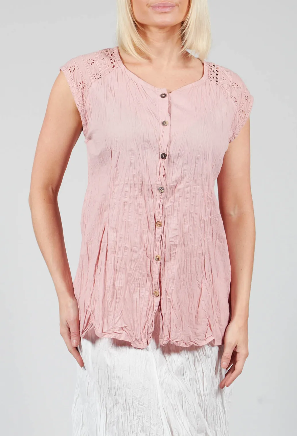 Geraniund Blouse in Lotus Pink