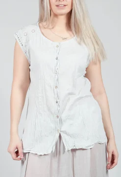 Geraniund Blouse in Mond Blue