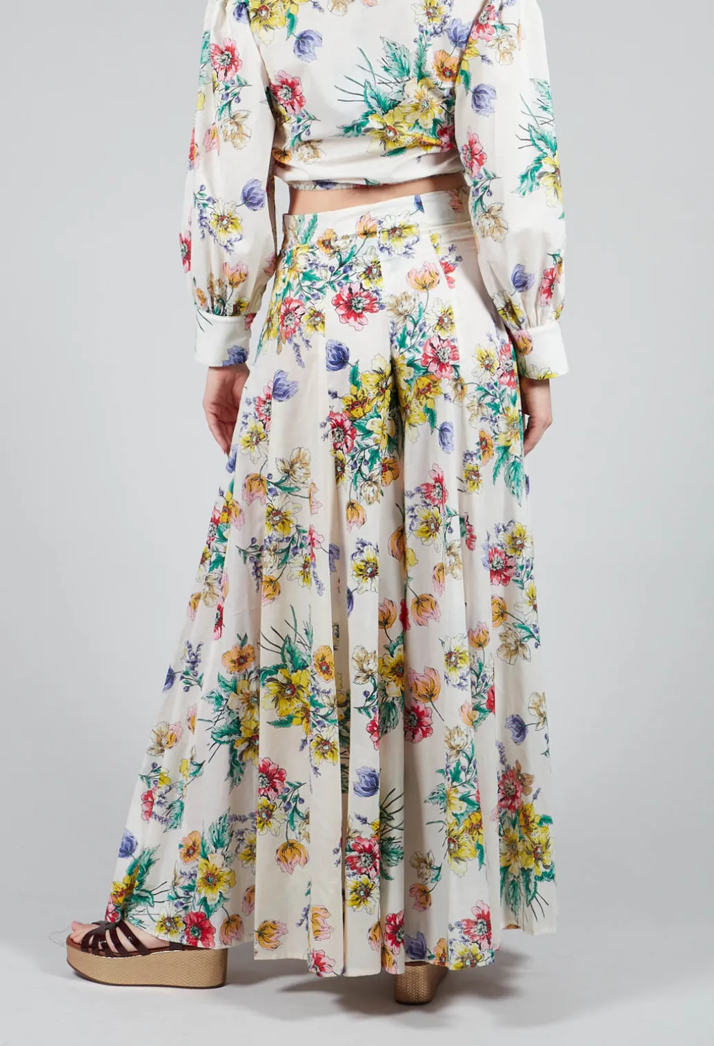 Gesso Cropped Blouse in Multicolour