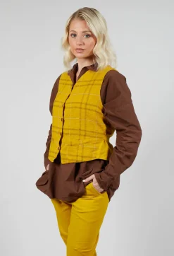 Gilet Gemma in Safran Check