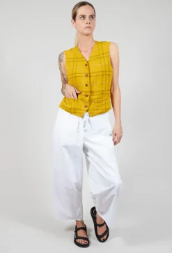 Gilet Gemma in Safran Check