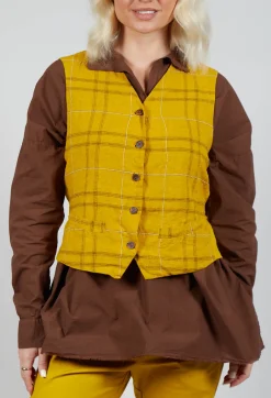 Gilet Gemma in Safran Check
