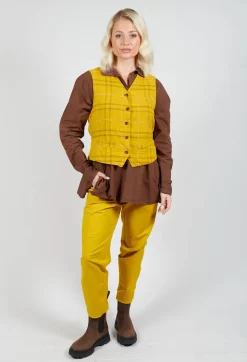 Gilet Gemma in Safran Check