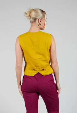 Gilet Gemma in Safran Check
