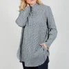 Gingham 3/4 Button Up Shirt in Natural Night