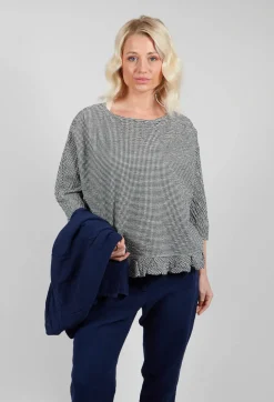 Gingham Blouse in Natural Black