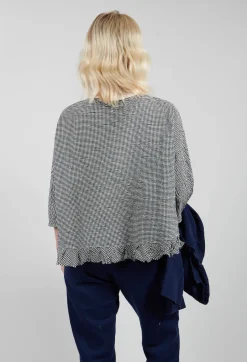 Gingham Blouse in Natural Black