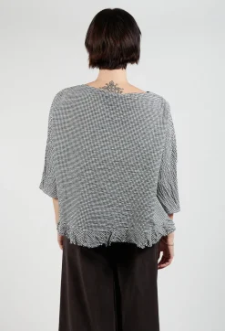 Gingham Blouse in Natural Black