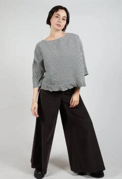 Gingham Blouse in Natural Black