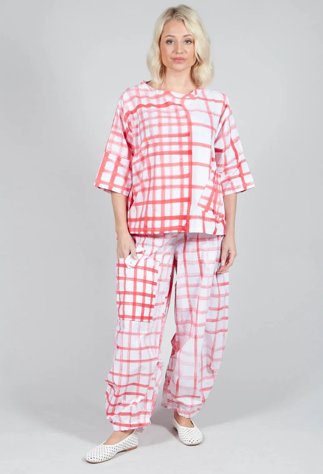 Gingham Picnic Top in Red