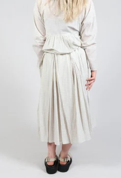 Gingham Skirt in Limestone
