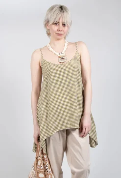 Gingham Tunic Vest in Foglia