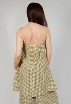 Gingham Tunic Vest in Foglia