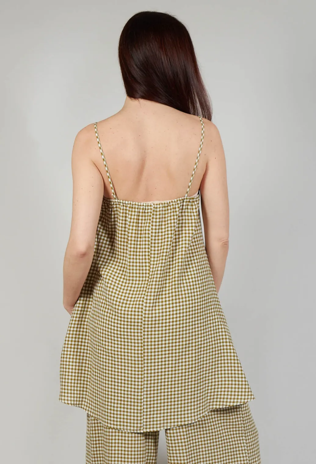 Gingham Tunic Vest in Foglia