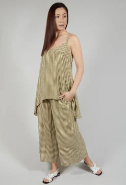 Gingham Tunic Vest in Foglia