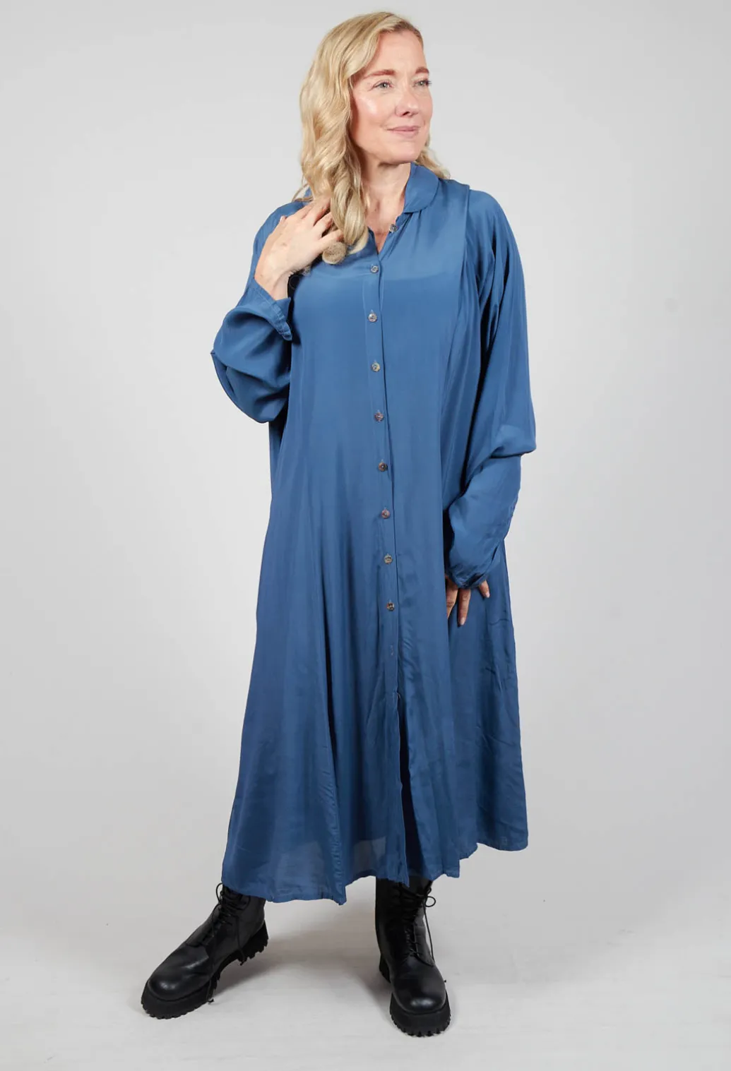 Globusen Dress Coat in Tag Blue