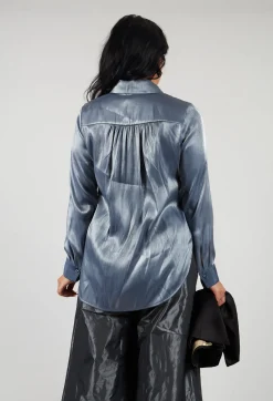 Glossy Shirt in Blue