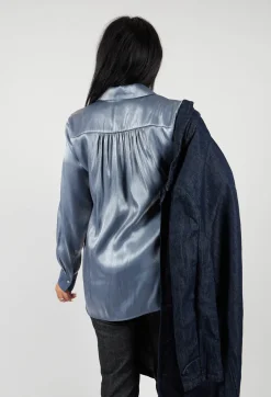 Glossy Shirt in Blue