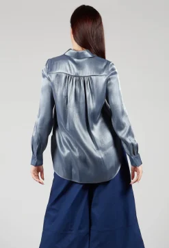 Glossy Shirt in Blue