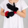 Gloves in Black/Red