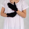 Gloves in Black/Red