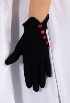 Gloves in Black/Red