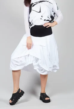 Goga Skirt in White Black