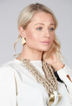 Gold Triangle Earrings