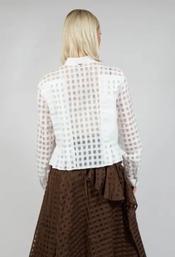 Good Day Shirt in White Check